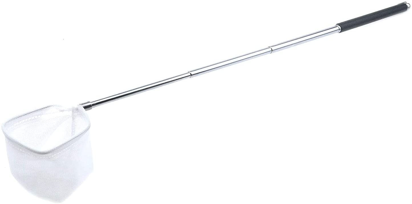 MY MIRONEY Black Stainless Steel Small Fishing Net Fish Shrimp Skimming Net Aquarium Extendable Handle Fine Mesh Shrimp Fishing Net for Fish Tank Animals & Pet Supplies > Pet Supplies > Fish Supplies > Aquarium Fish Nets MY MIRONEY