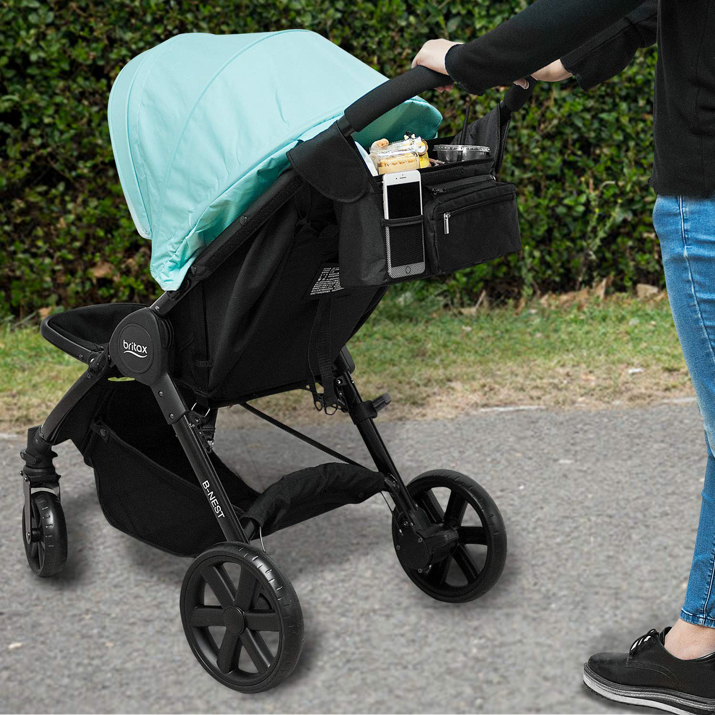 Universal Stroller Organizer with 2 Insulated Cup Holders, Lupantte Stroller Accessories, for Carrying Diaper, Iphone, Toys & Snacks, Fits Britax, Uppababy, Baby Jogger, Bugaboo and BOB Stroller. Animals & Pet Supplies > Pet Supplies > Dog Supplies > Dog Treadmills Lupantte