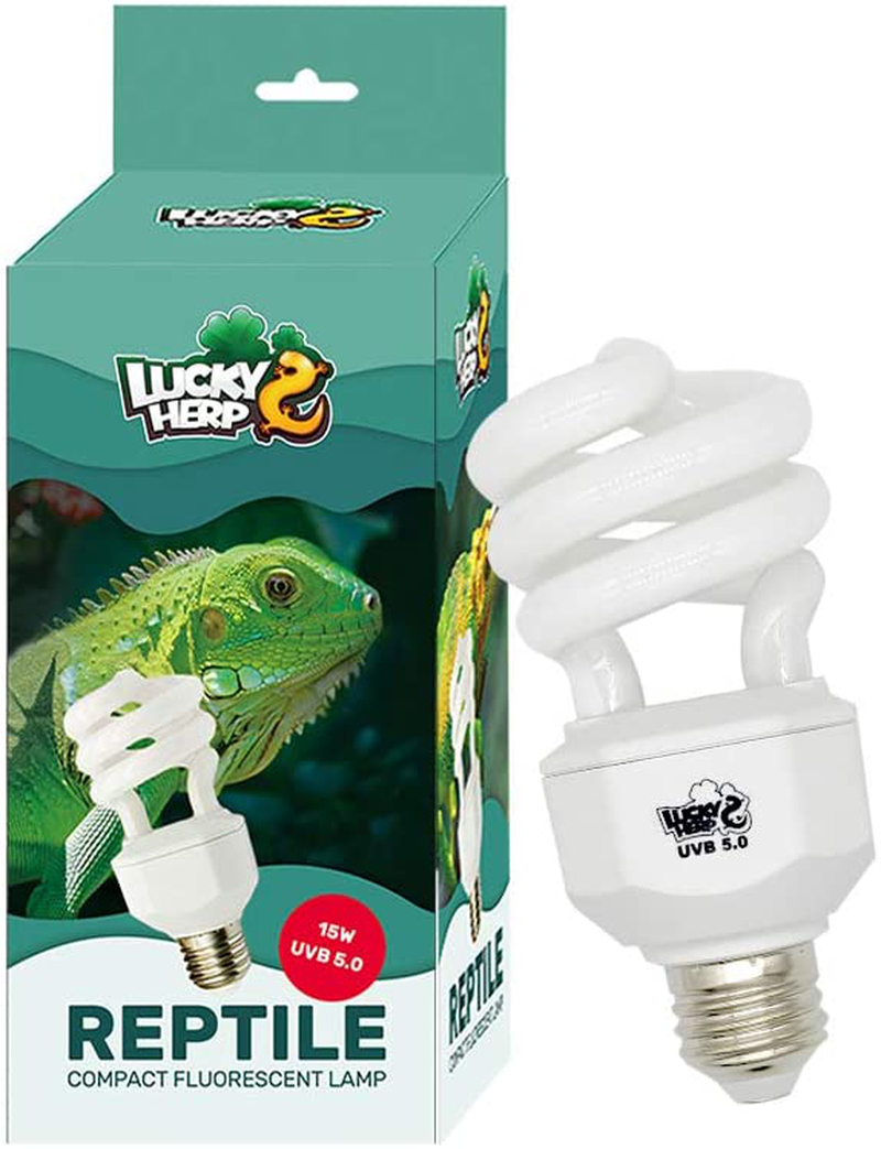 LUCKY HERP UVA UVB Reptile Light 10.0, Desert UVB 150 Compact Fluorescent Lamp 23W Animals & Pet Supplies > Pet Supplies > Reptile & Amphibian Supplies > Reptile & Amphibian Habitat Heating & Lighting LUCKY HERP UVB5.0 15W