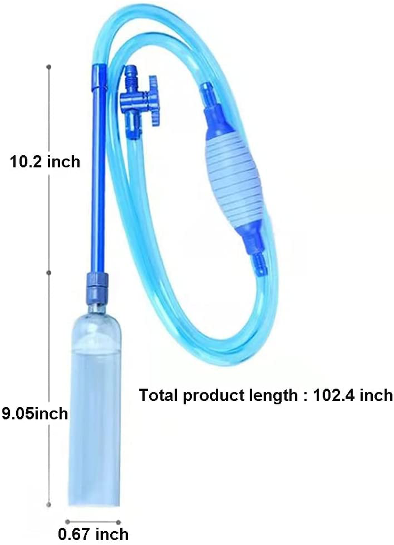 PCUORLEORS Aquarium Siphon, Fish Tank Siphon, Aquarium Vacuum, Aquarium Water Changer and Gravel Cleaner - a Hand Syphon Pump to Drain Animals & Pet Supplies > Pet Supplies > Fish Supplies > Aquarium Cleaning Supplies PCUORLEORS