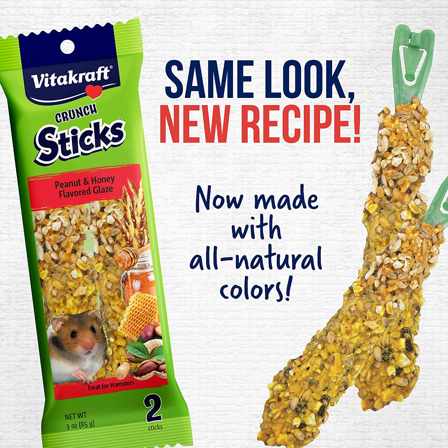 Vitakraft Crunch Sticks Peanut & Honey Flavored Glazed Hamster Treat (2 Sticks), 3 Oz Animals & Pet Supplies > Pet Supplies > Small Animal Supplies > Small Animal Treats Vitakraft