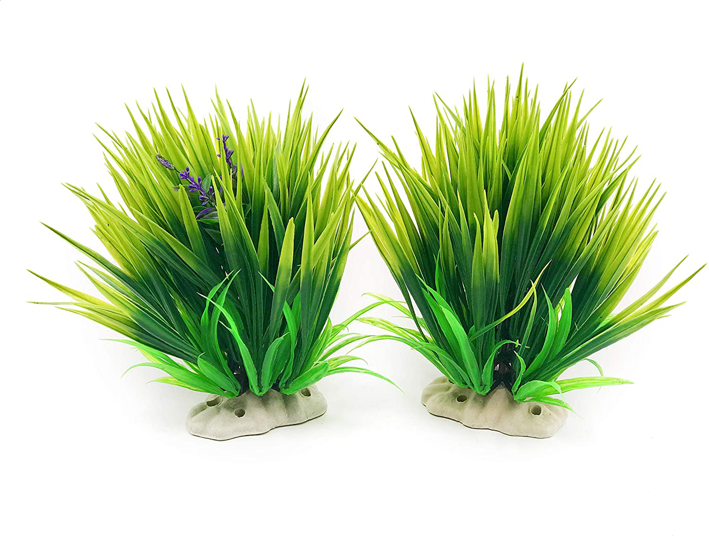 BEGONDIS 2Pcs Aquarium Decorations Fish Tank Artificial Green Water Plants Made of Soft Plastic Animals & Pet Supplies > Pet Supplies > Fish Supplies > Aquarium Decor BEGONDIS Style-2