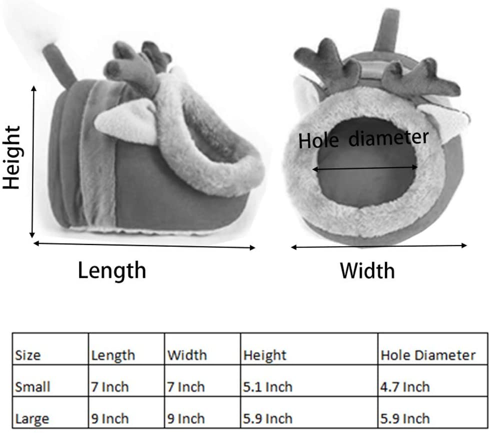 ANIAC Pet Winter House Hamster Warm Bed Guinea Pig Nest Accessories Small Animals Habitat for Chinchilla Rat Chinchilla Animals & Pet Supplies > Pet Supplies > Small Animal Supplies > Small Animal Habitat Accessories ANIAC