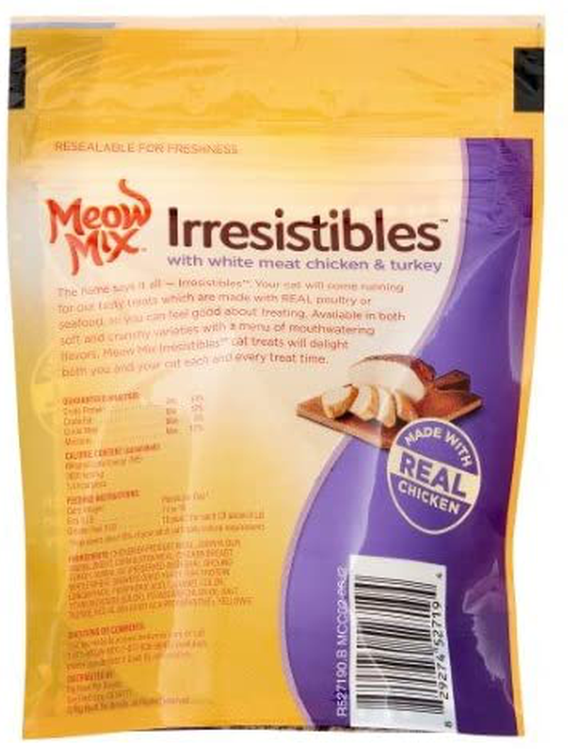 Irresistibles with Chicken & Turkey Animals & Pet Supplies > Pet Supplies > Cat Supplies > Cat Treats Meow Mix