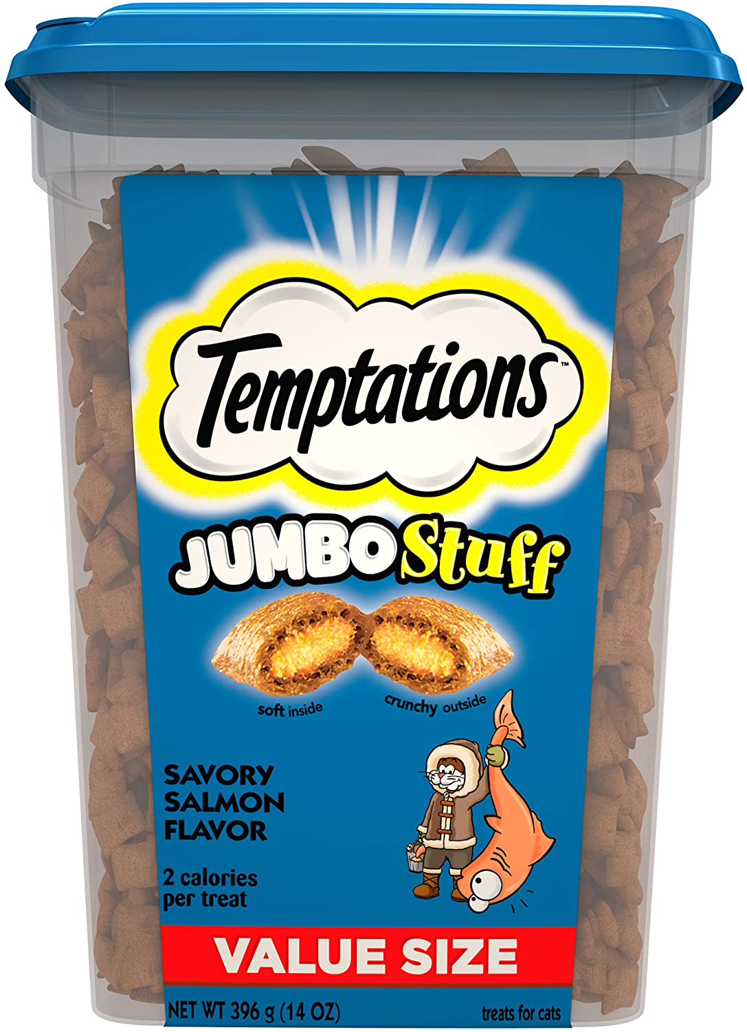 Temptations Jumbo Stuff Crunchy and Soft Cat Treats, 14 Oz. Animals & Pet Supplies > Pet Supplies > Bird Supplies > Bird Treats Temptations Salmon