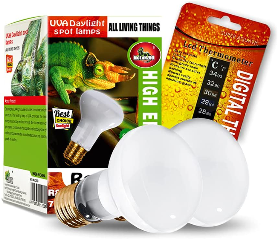 MCLANZOO 2 Pack 100W Reptile Heat Lamp Bulb Infrared Basking Spot