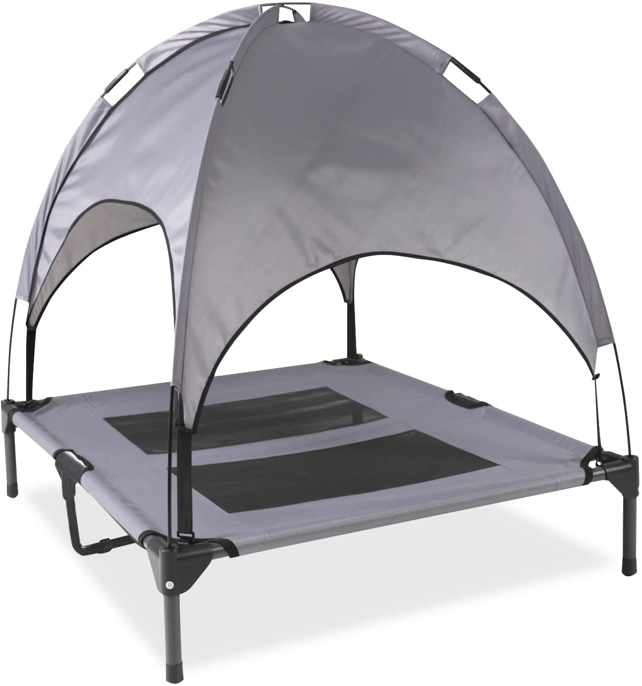 Hlong Elevated Pet Cot, Portable Raised Dog Bed for Indoor Outdoor Use,1 Replacement Cover Animals & Pet Supplies > Pet Supplies > Dog Supplies > Dog Houses HAOLONG Grey L(36"X30"X35")