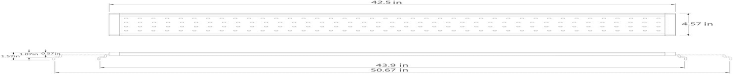 WATER REBIRTH LED Aquarium Light, Full Spectrum Fish Tank Led Light with Aluminum Alloy Shell Extendable Brackets (12-18 In) (48-54 In) Animals & Pet Supplies > Pet Supplies > Fish Supplies > Aquarium Lighting WATER REBIRTH