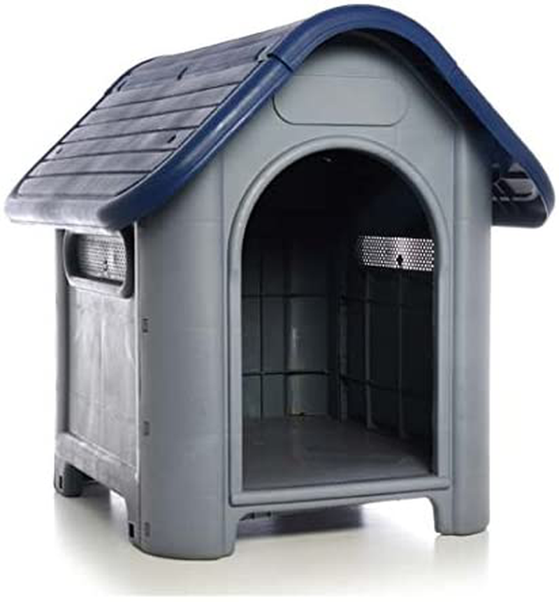 Plastic Dog House-Blue 29.13X22.44X25.98 in by Dollaritemdirect Animals & Pet Supplies > Pet Supplies > Dog Supplies > Dog Houses DollarItemDirect