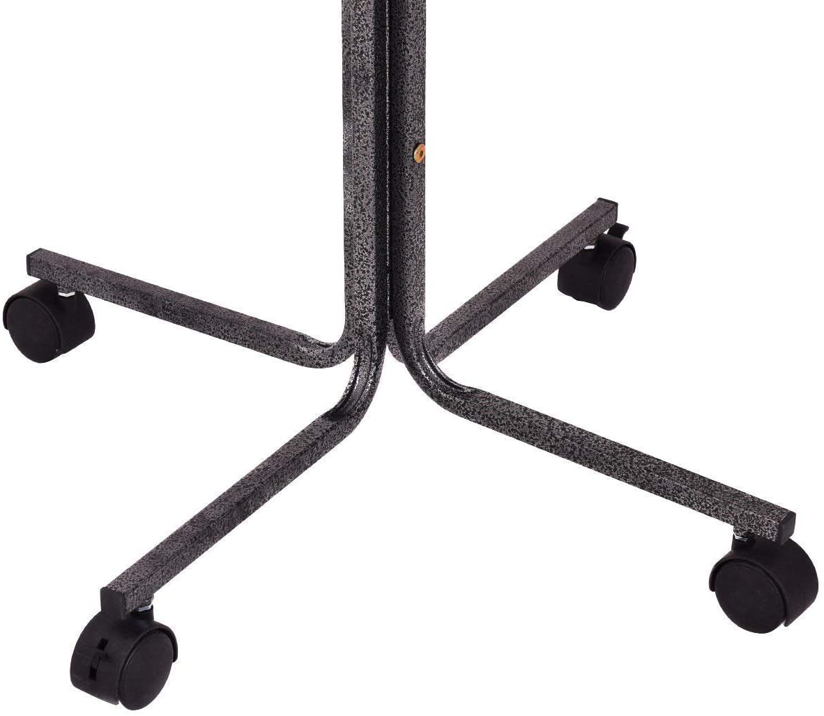 Giantex Bird Play Stand 51 Inch, Large Stainless Steel Tray Feeder, Wood Bar Parrot Perch, 2 Feeding Bowls, Lockable Wheels, Pet Bird Play T Stand Animals & Pet Supplies > Pet Supplies > Bird Supplies > Bird Gyms & Playstands Giantex