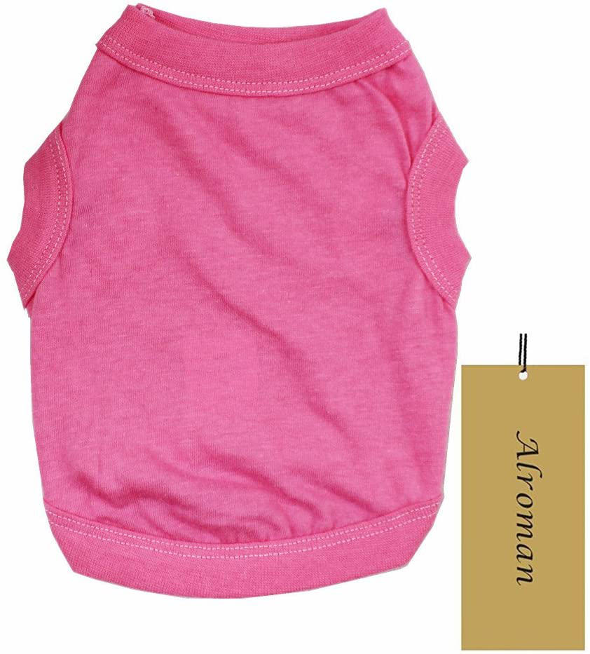 Alroman Dogs Shirts Puppy White Vest Clothing for Dogs Cats Vacation Shirt Male Female Dog Clothing House-Cats Summer Clothes Doggie Cotton Summer Shirt Small Dog Cat Pet Clothes Vest T-Shirt Apparel Animals & Pet Supplies > Pet Supplies > Cat Supplies > Cat Apparel Alroman