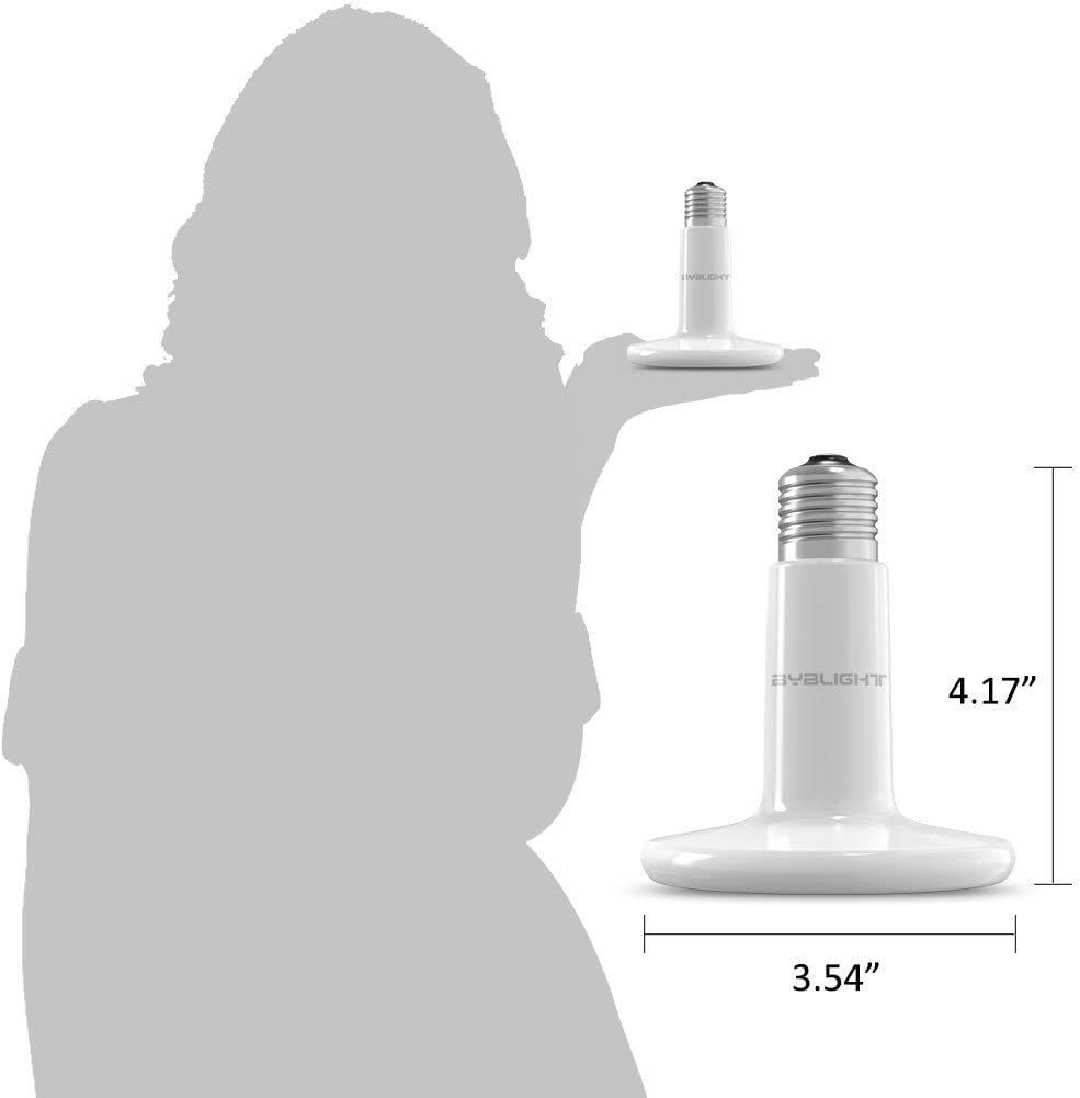 BYB - 100W 110V Ceramic Infrared Heat Emitter Brooder Coop Pet Infrared Lamp Bulb Animals & Pet Supplies > Pet Supplies > Reptile & Amphibian Supplies > Reptile & Amphibian Habitat Heating & Lighting BYB