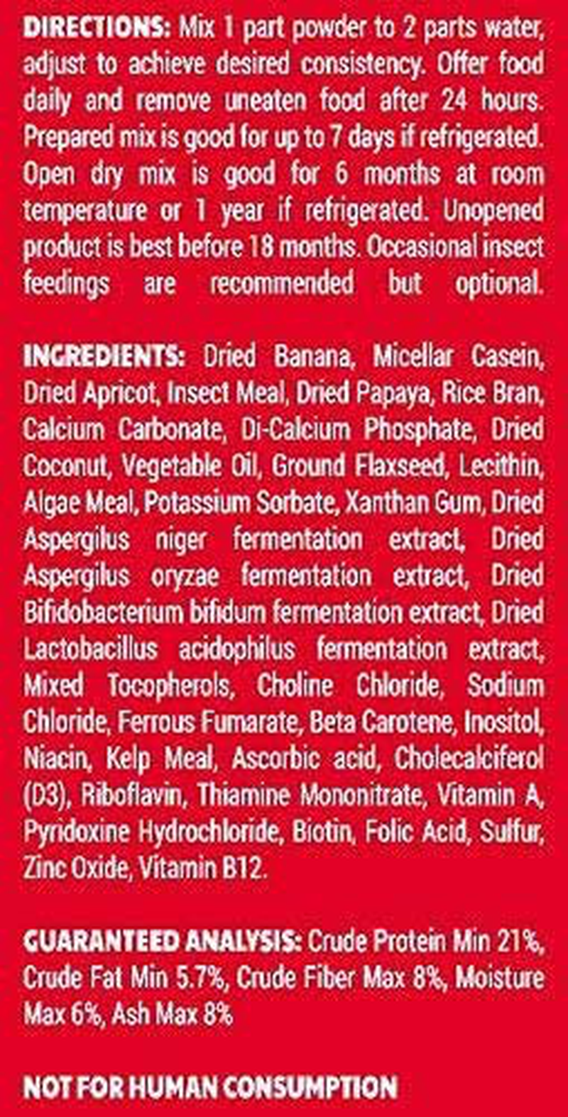 Pangea Fruit Mix with Insects Crested Gecko Complete Diet 2 Oz Animals & Pet Supplies > Pet Supplies > Reptile & Amphibian Supplies > Reptile & Amphibian Food Pangea Reptile