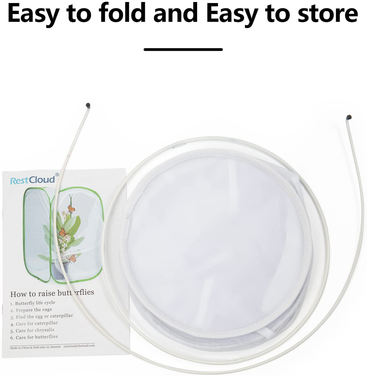 Cute Butterfly Habitat, Insect Mesh Cage, Caterpillar Enclosure, Critter Cage, Bug Terrarium 9.8 X 12 Inches Animals & Pet Supplies > Pet Supplies > Small Animal Supplies > Small Animal Habitats & Cages RESTCLOUD