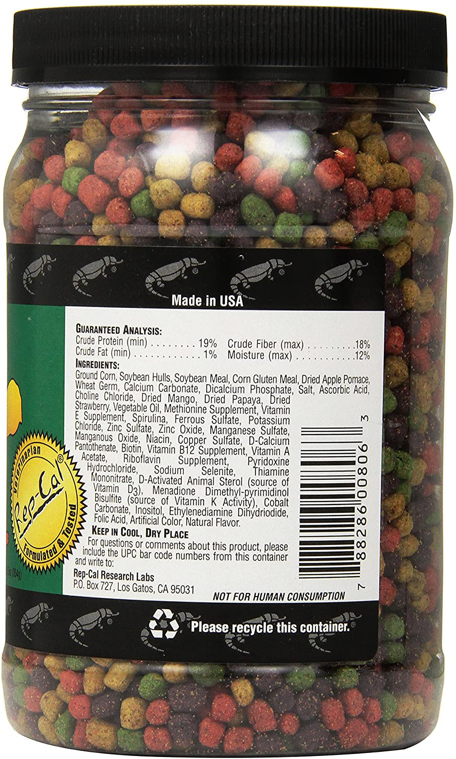 Rep-Cal SRP00806 Tortoise Food, 12.5-Ounce Animals & Pet Supplies > Pet Supplies > Reptile & Amphibian Supplies > Reptile & Amphibian Food Rep-Cal