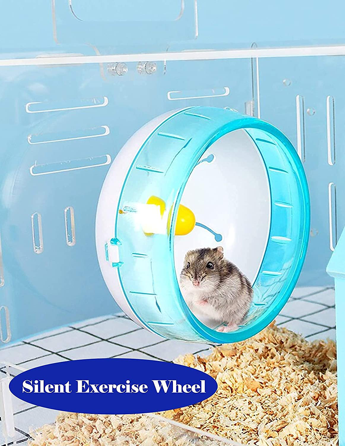 Duvindd Hamster Cages with Crossover Tubes Tunnels, Large Hamster Cage Habitats Gerbil House, Transparent Acrylic Small Animal Cage for Pet Rat, Syrian Hamster, Mouse with Accessories Animals & Pet Supplies > Pet Supplies > Small Animal Supplies > Small Animal Habitat Accessories DuvinDD