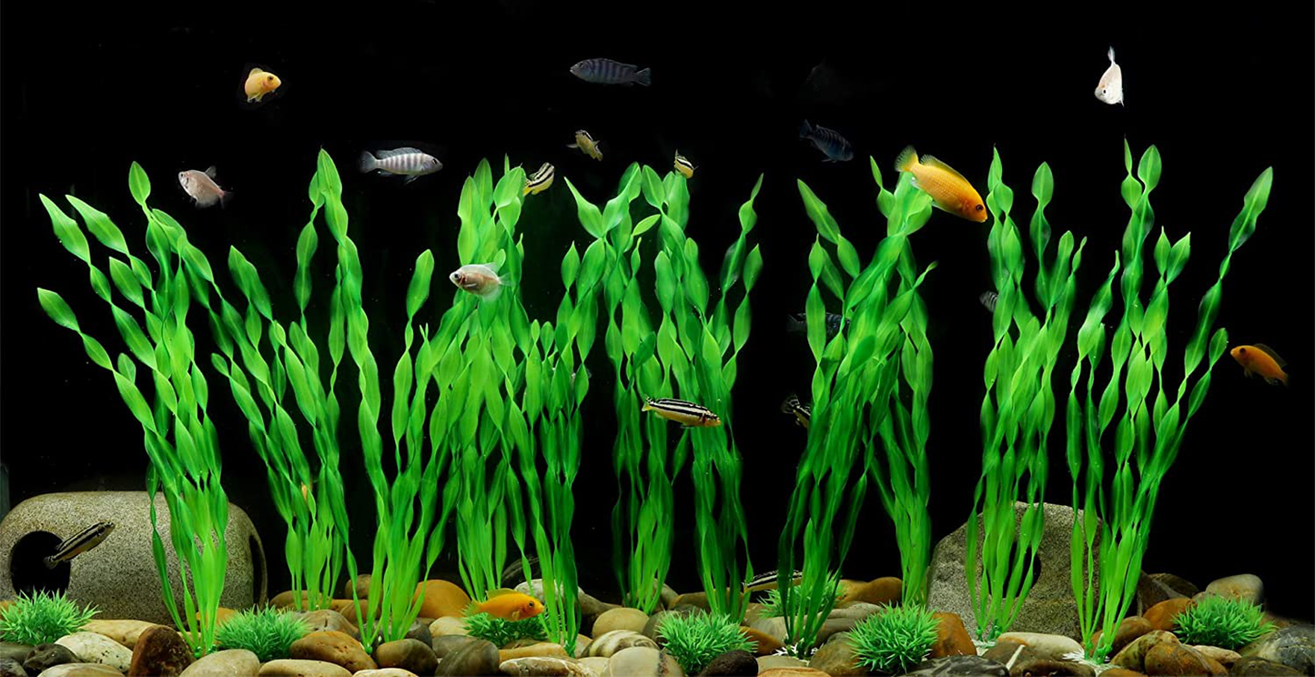 Cousduobe 11 Pack Artificial Seaweed Decor,Used for Household and Office Aquarium Simulation Plastic Seaweed Water Plants(12 Inches) Animals & Pet Supplies > Pet Supplies > Fish Supplies > Aquarium Decor CousDUoBe