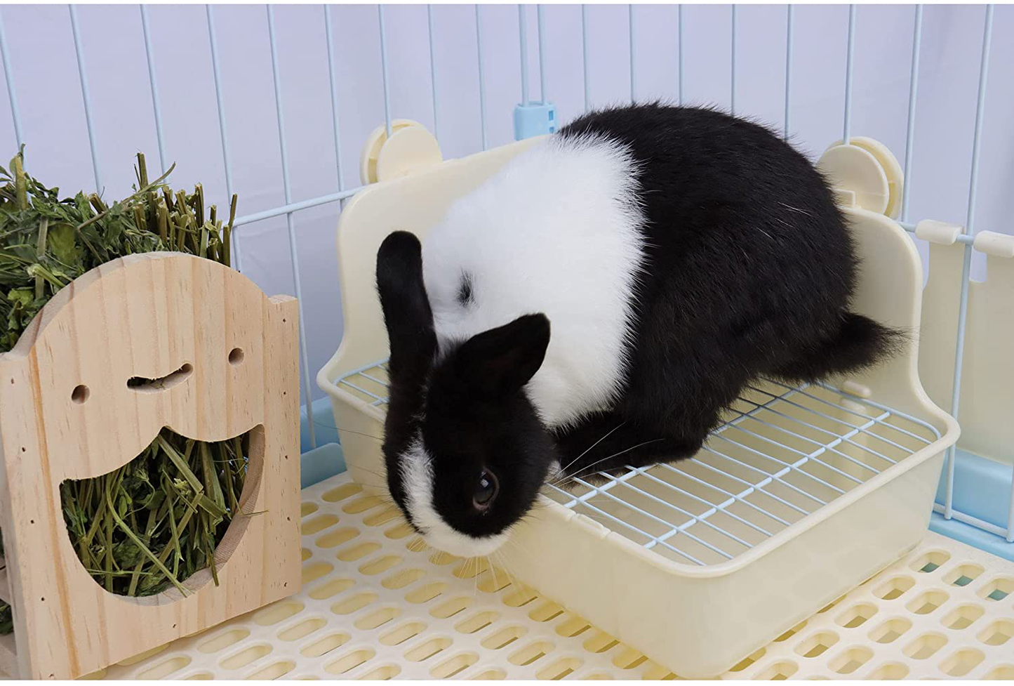 RUBYHOME Potty Trainer Corner Litter Box Pet Pan Bedding Small Animal, Rabbit Hamster Guinea Pig Ferret Gerbil Chinchilla Animals & Pet Supplies > Pet Supplies > Small Animal Supplies > Small Animal Bedding RUBYHOME