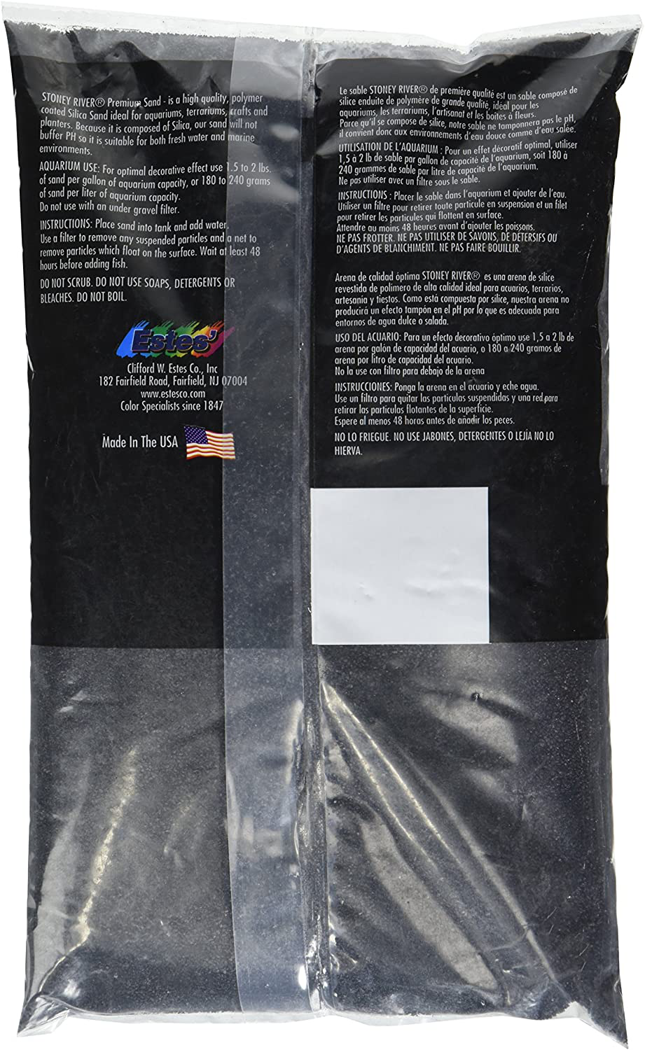 Estes Gravel Products AES06606 Este Marine Sand Black for Aquarium, 5-Pound Animals & Pet Supplies > Pet Supplies > Fish Supplies > Aquarium Gravel & Substrates Estes'