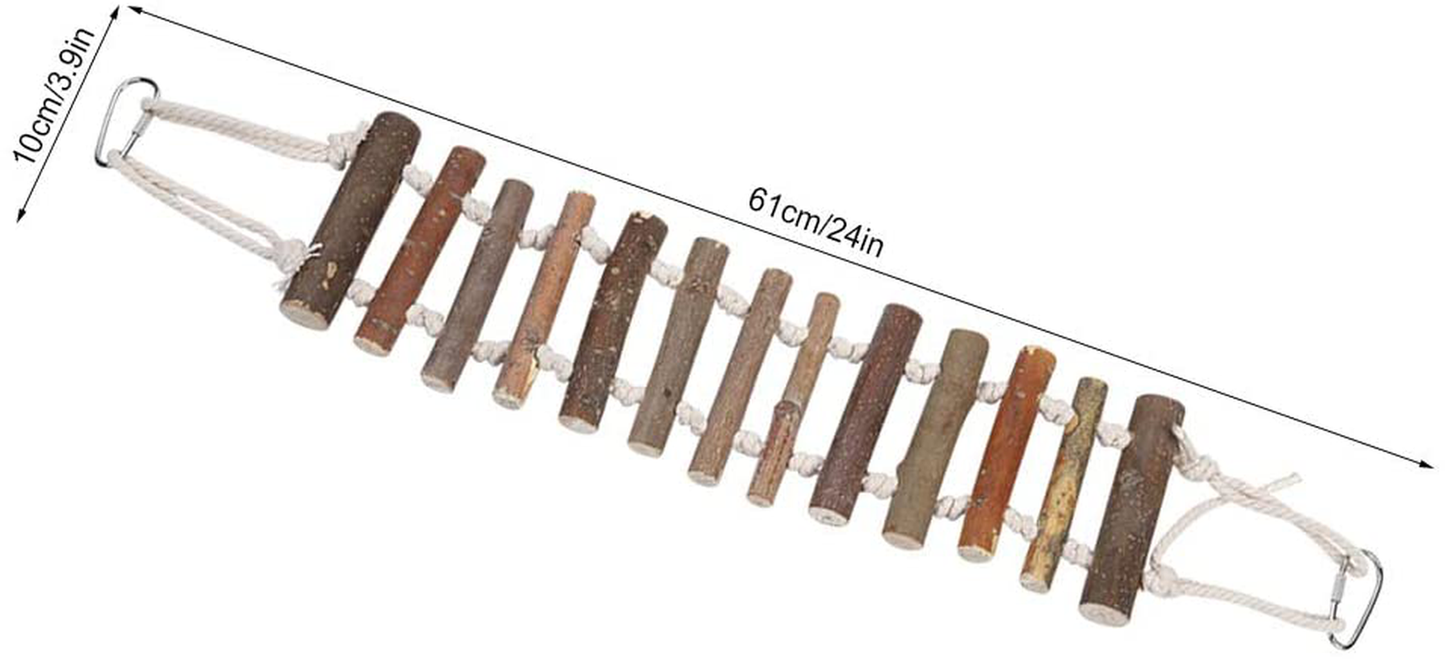 Sheens Natural Bird Rope Ladder Hanging Bridge Perches Swing Pet Cage Hammock Swing Cage Accessories Decorative Animals & Pet Supplies > Pet Supplies > Bird Supplies > Bird Ladders & Perches Sheens