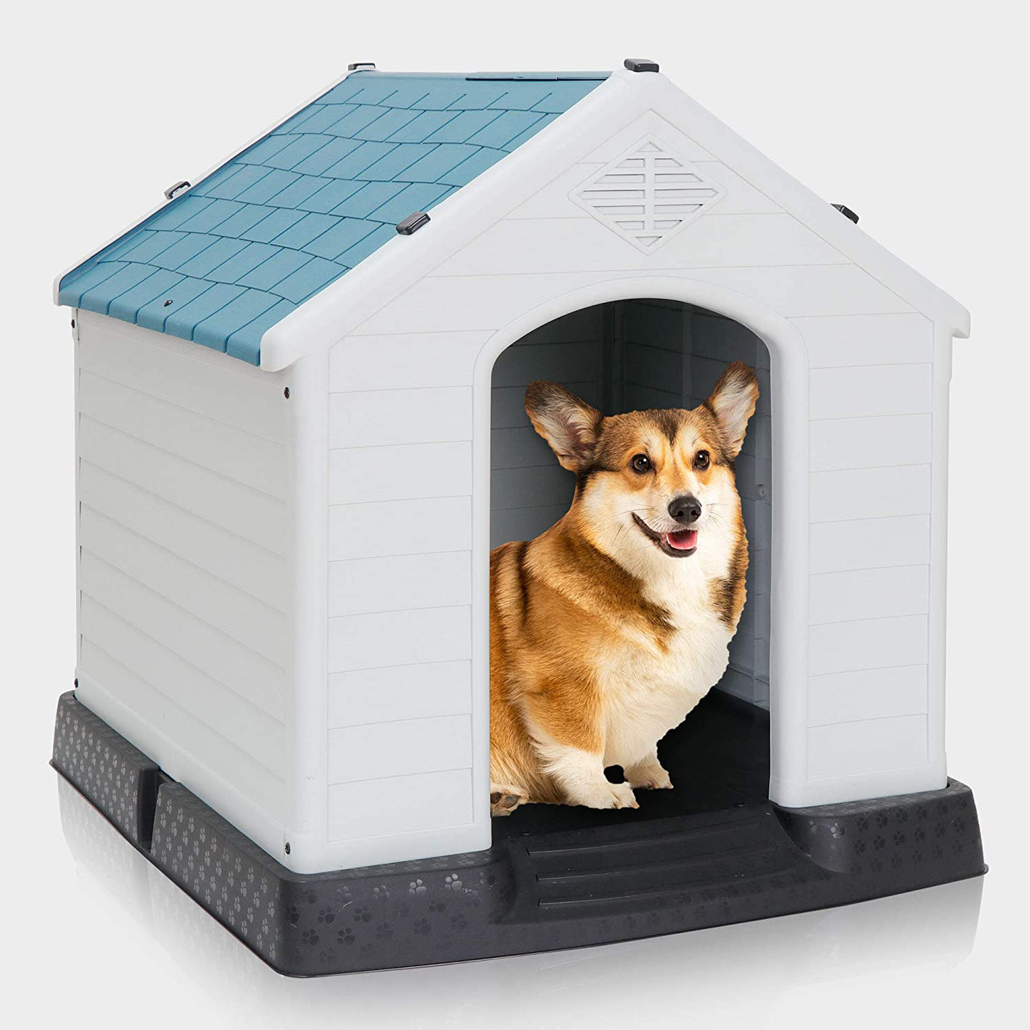 Pet Republic Dog House Medium Small Waterproof Ventilate Pet House Plastic Puppy Shed Outdoor & Indoor Animals & Pet Supplies > Pet Supplies > Dog Supplies > Dog Houses Pet Republic