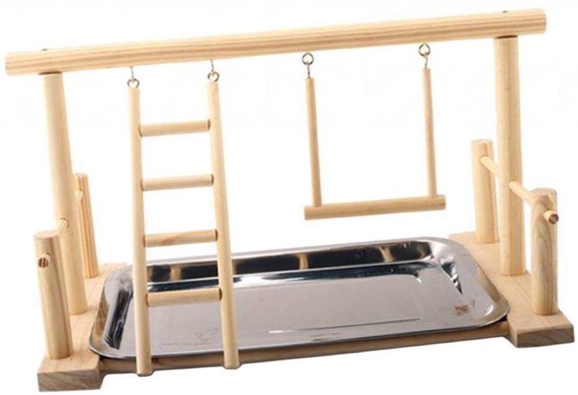 Flameer Wooden Parrot Playstand Perch Bird Play Stand Gym Cockatiel Ladder Climbing Toys Animals & Pet Supplies > Pet Supplies > Bird Supplies > Bird Gyms & Playstands Flameer A 23 x 38 x 23cm