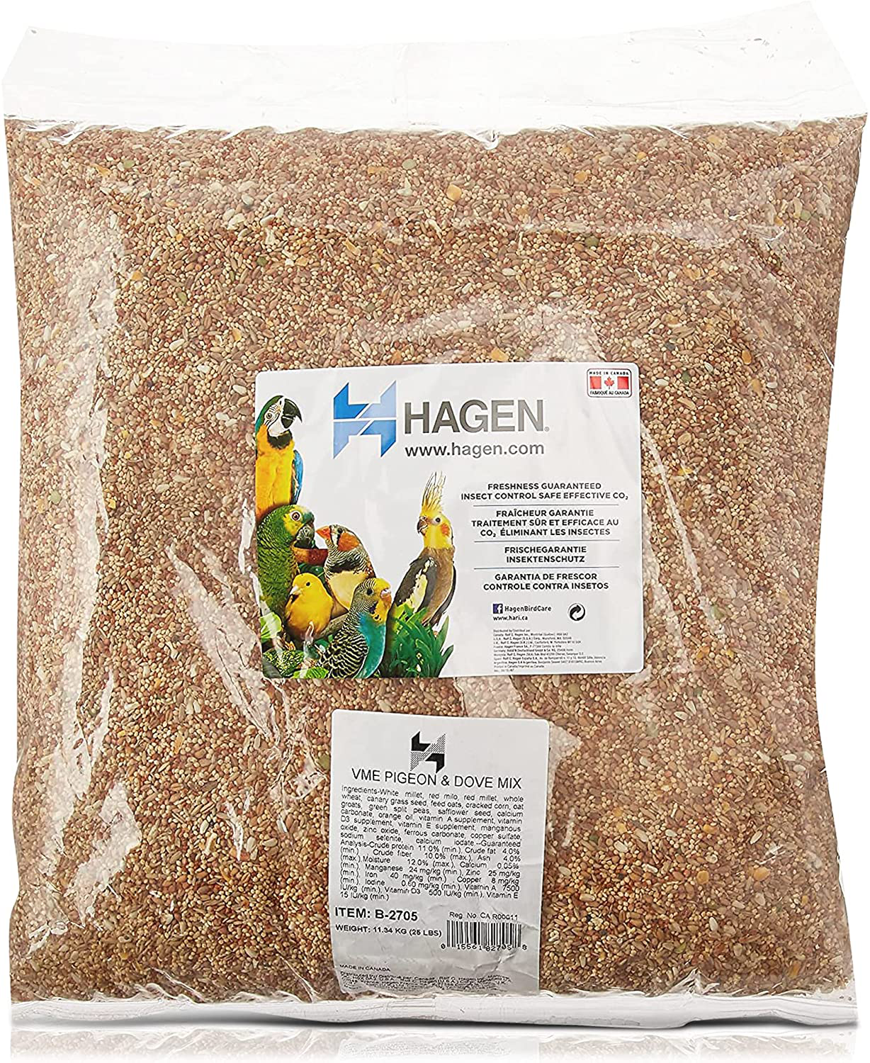 Hagen Pigeon & Dove Seed, Nutritionally Complete Bird Food Animals & Pet Supplies > Pet Supplies > Bird Supplies > Bird Food Hagen 25 Pound (Pack of 1)