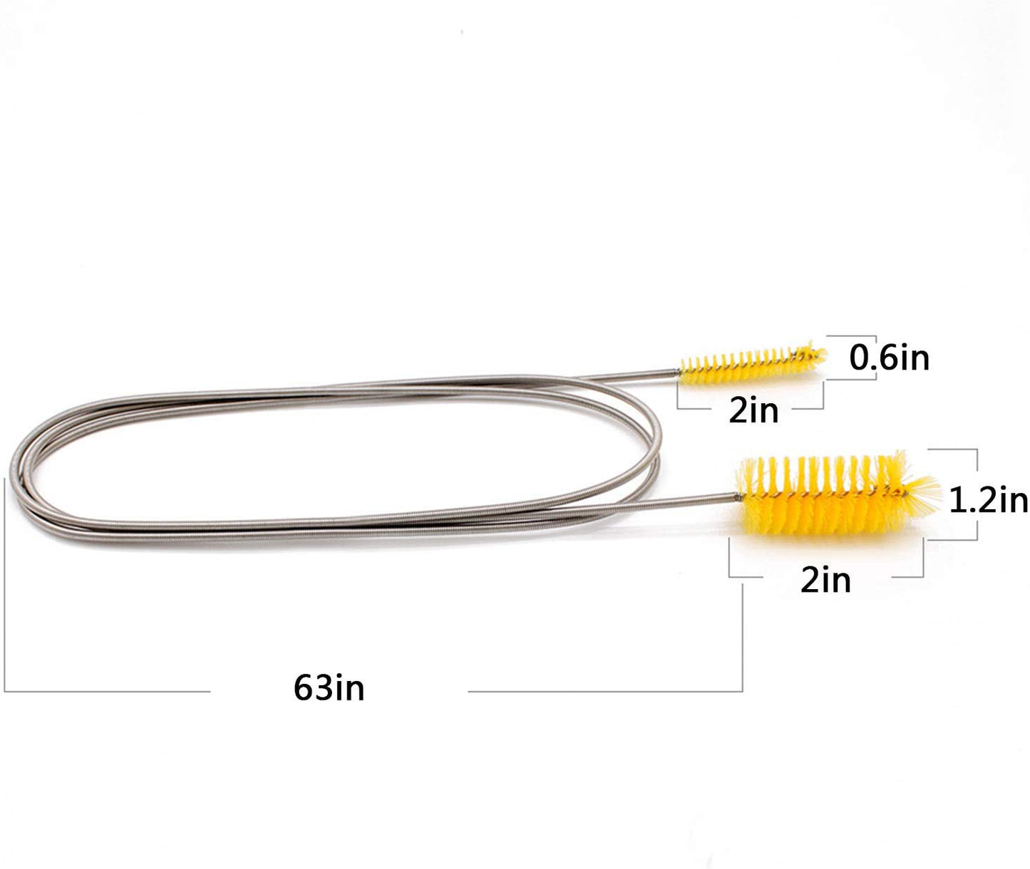 Flexible Drain Brush Double Ended Hose Pipe Stainless Steel Clean Animals & Pet Supplies > Pet Supplies > Fish Supplies > Aquarium Cleaning Supplies DunGu