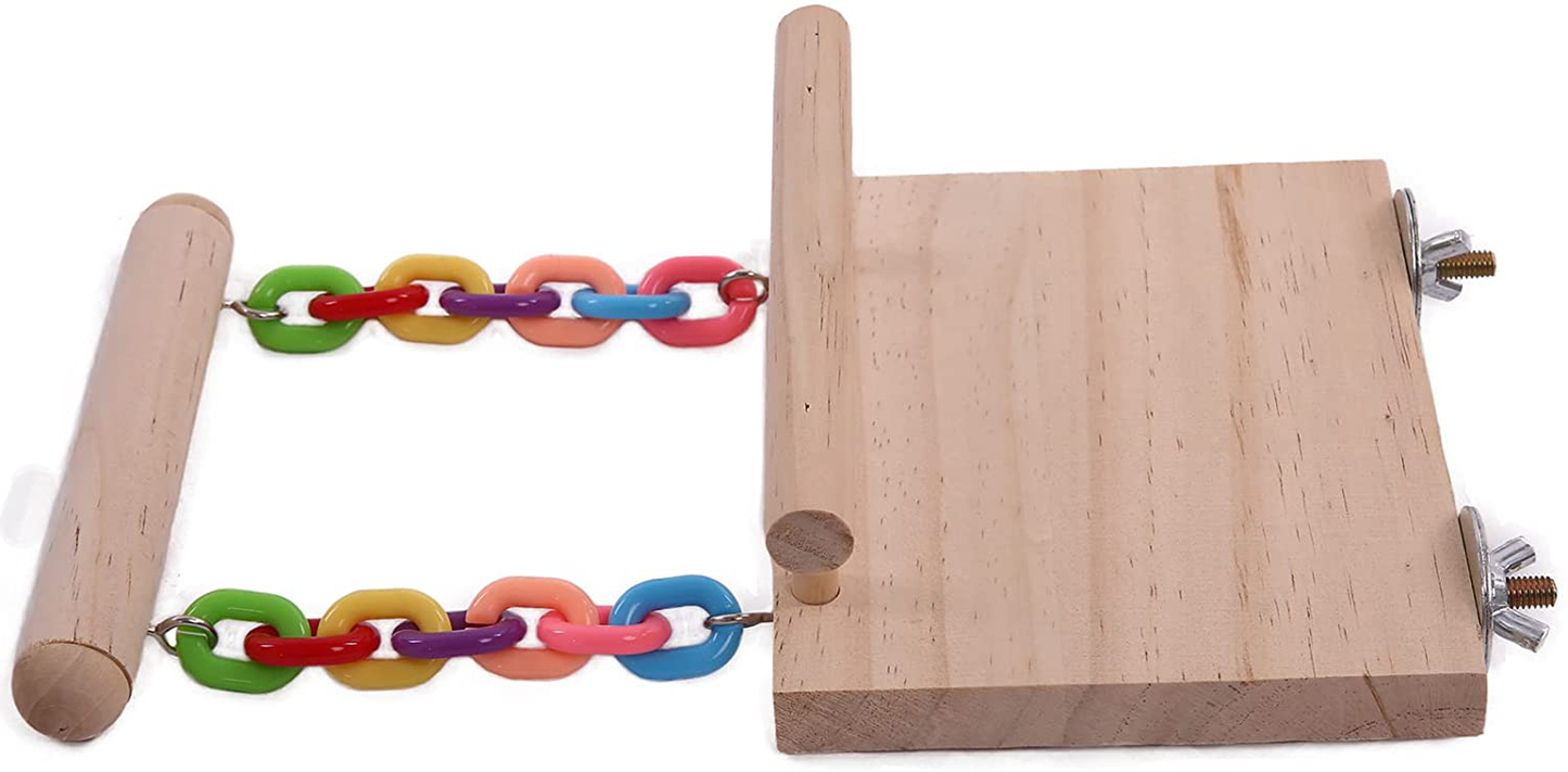 Bird Perches Cage Toys, Bird Wooden Play Gyms Stands with Acrylic Wood Swing, Rattan Ball, Ferris Wheel, Bird Perch Chewing Toys for Green Cheeks, Baby Lovebird, Chinchilla, Hamster Animals & Pet Supplies > Pet Supplies > Bird Supplies > Bird Ladders & Perches ADNIKIA