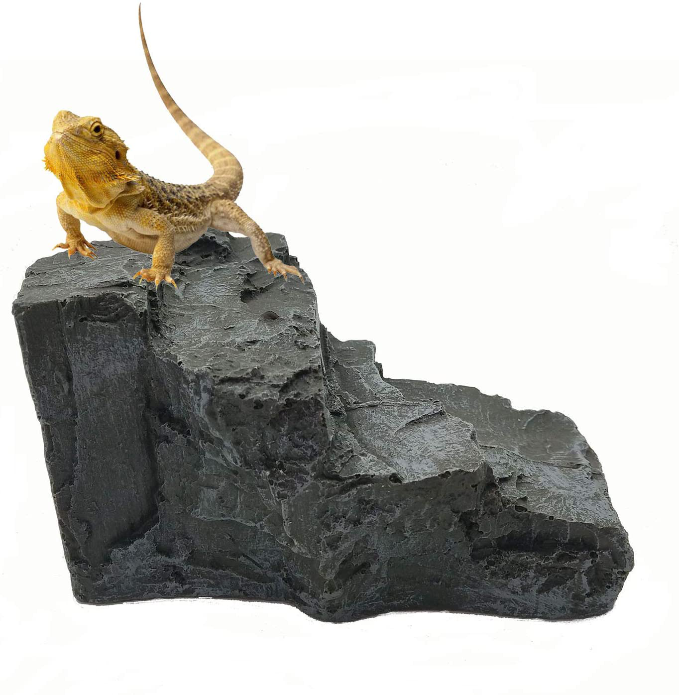 EKUEY Terrariums Decor Basking Shale Platform Climbing Ramp Habitat Activity Ledge for Turtles, Frogs, Snake,Lizard and Reptile Animals & Pet Supplies > Pet Supplies > Reptile & Amphibian Supplies > Reptile & Amphibian Habitat Accessories EKUEY