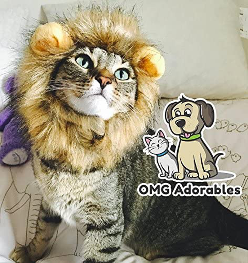 OMG Adorables Lion Mane Costume for Cat Animals & Pet Supplies > Pet Supplies > Cat Supplies > Cat Apparel OMG Adorables