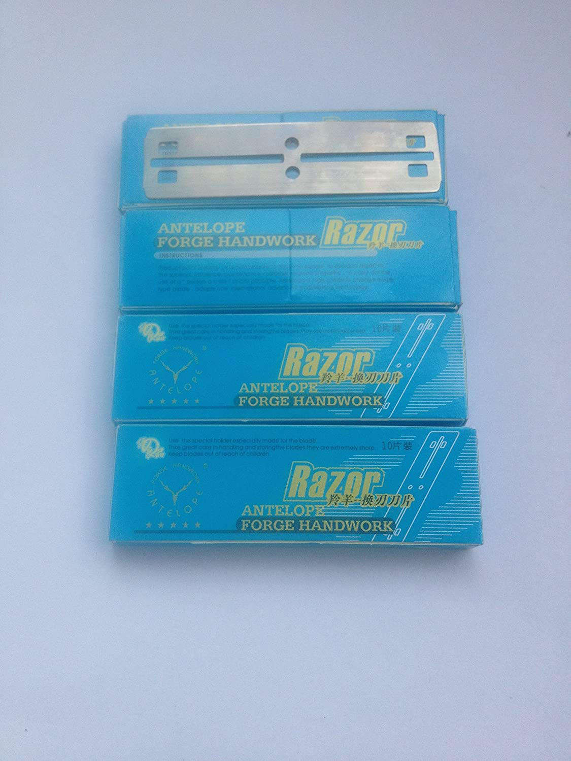 QANVEE Aluminum Magnesium Alloy Aquarium Scraper Cleaner Brush with 10 Stainless Steel Blades for Fish Reef Plant Glass Tank Animals & Pet Supplies > Pet Supplies > Fish Supplies > Aquarium Cleaning Supplies QANVEE Blades-40pcs