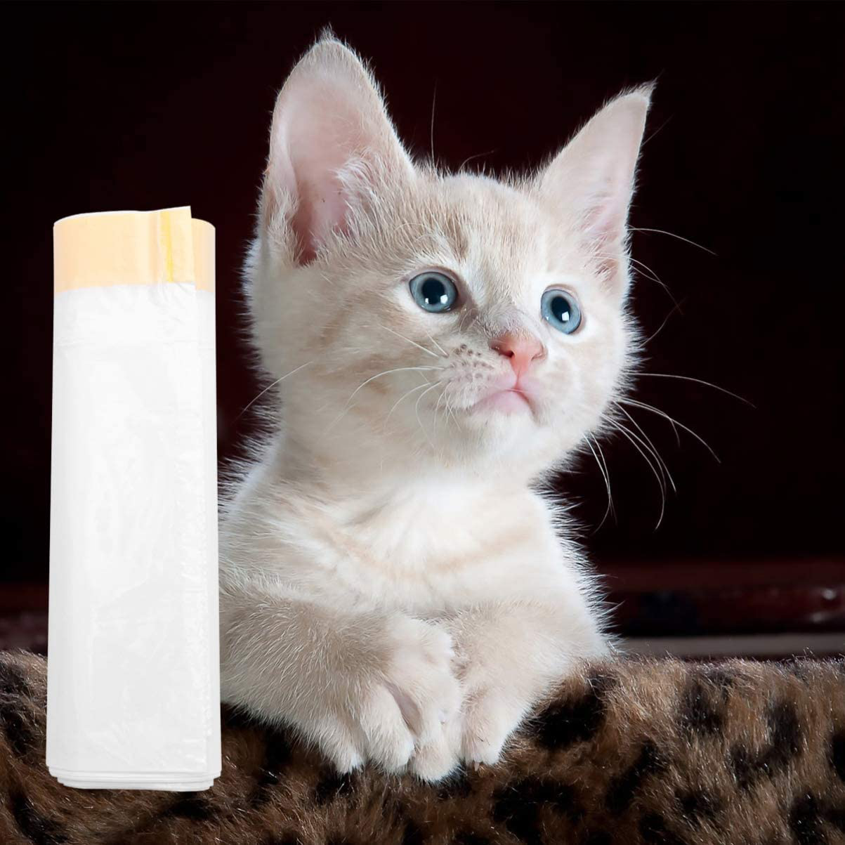 Balacoo Cat Drawstring Litter Box Liner Bags Pet Litter Cleeaning Liner Bags for Litter Box Pet Cat Litter Pan Replacement Bags (7Pcs/ Roll) Animals & Pet Supplies > Pet Supplies > Cat Supplies > Cat Litter Box Liners balacoo