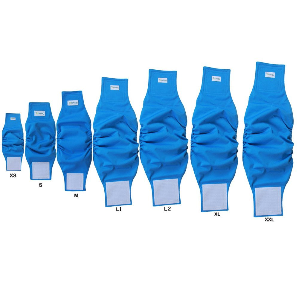 Teamoy Reusable Wrap Diapers for Male Dogs, Washable Puppy Belly Band L1(16&Quot;-20&Quot;Waist) Black+ Gray+ Lake Blue Animals & Pet Supplies > Pet Supplies > Dog Supplies > Dog Diaper Pads & Liners Damero INC