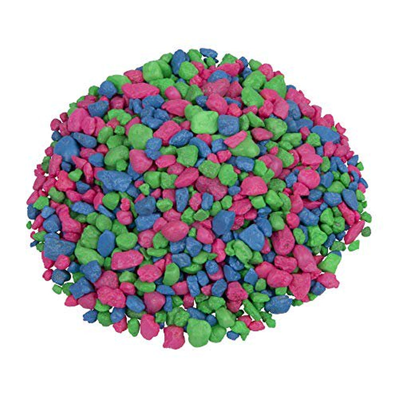 Glofish Aquarium Gravel, Pink/Green/Blue Fluorescent, 5-Pound, Bag Pink/Green/Blue Fluorescent, 4 X 5 X 9 Inches ; 5 Pounds (29085) Animals & Pet Supplies > Pet Supplies > Fish Supplies > Aquarium Gravel & Substrates GloFish