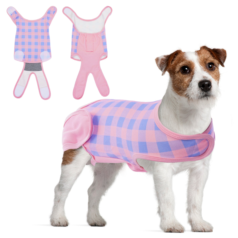Kuoser Pet Recovery Suit for Dogs Cats after Surgery Breathable Onesie Post Surgery Shirt Professional Pet Recovery Shirt for Puppy, Wound Protective Clothes for Little Animals Animals & Pet Supplies > Pet Supplies > Dog Supplies > Dog Apparel Kuoser XXL Pink