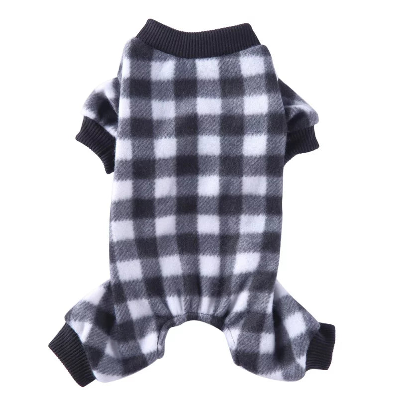 Manfiter Pet Pajamas for Dogs Plaid Sweaters Soft Clothes,Puppy Autumn & Winter Costume Animals & Pet Supplies > Pet Supplies > Dog Supplies > Dog Apparel Manfiter XL Black
