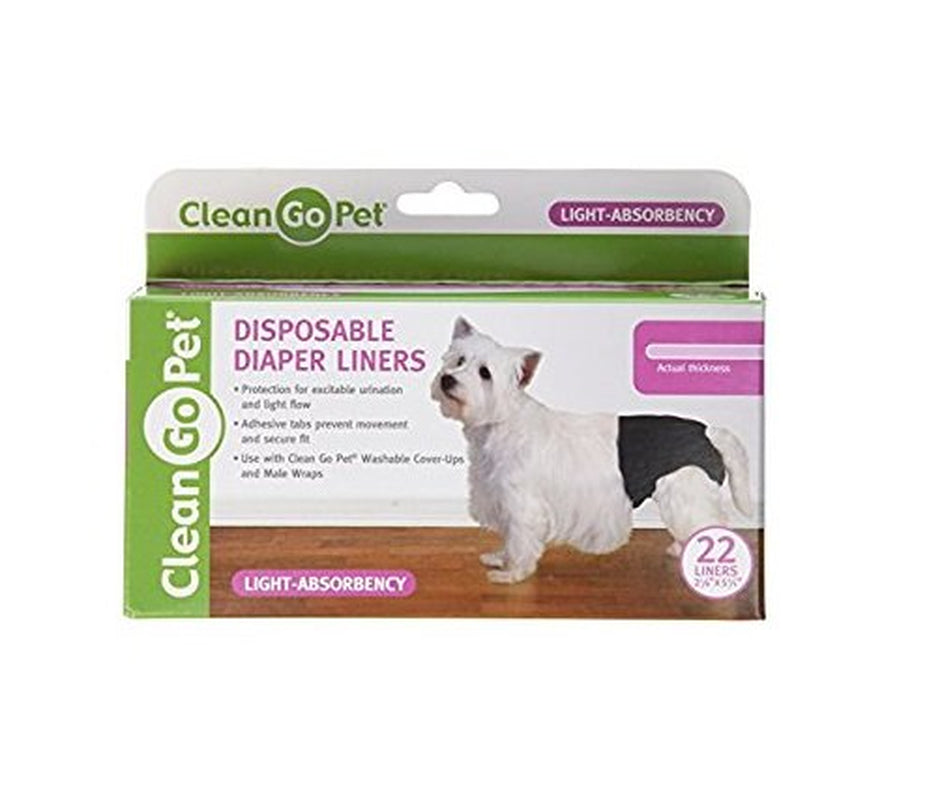Disposable Doggy Diaper Liners Light Absorbancy Dog House Potty Training 44 Pack Animals & Pet Supplies > Pet Supplies > Dog Supplies > Dog Diaper Pads & Liners Clean Go Pet