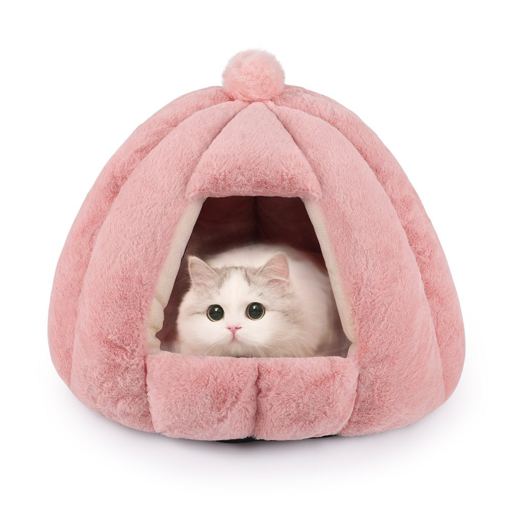 Lucky Monet Cozy Cave Pet Cat Bed with Removable Cushion for Cats Small Dogs Animals & Pet Supplies > Pet Supplies > Cat Supplies > Cat Beds Lucky Monet Pink