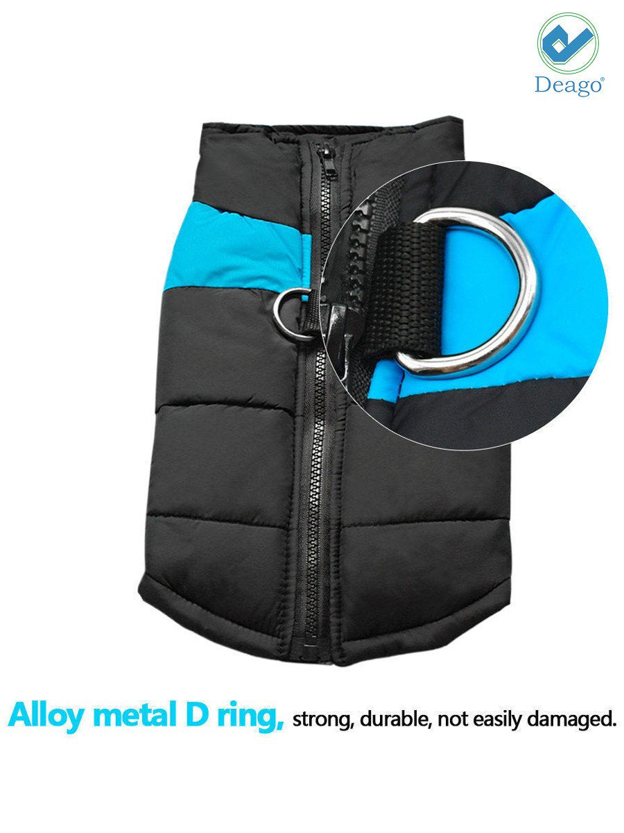 Deago Small Dog Coat Waterproof Winter Warm Dog Clothes Cat Coat Jacket Vest Apparels Animals & Pet Supplies > Pet Supplies > Dog Supplies > Dog Apparel Deago