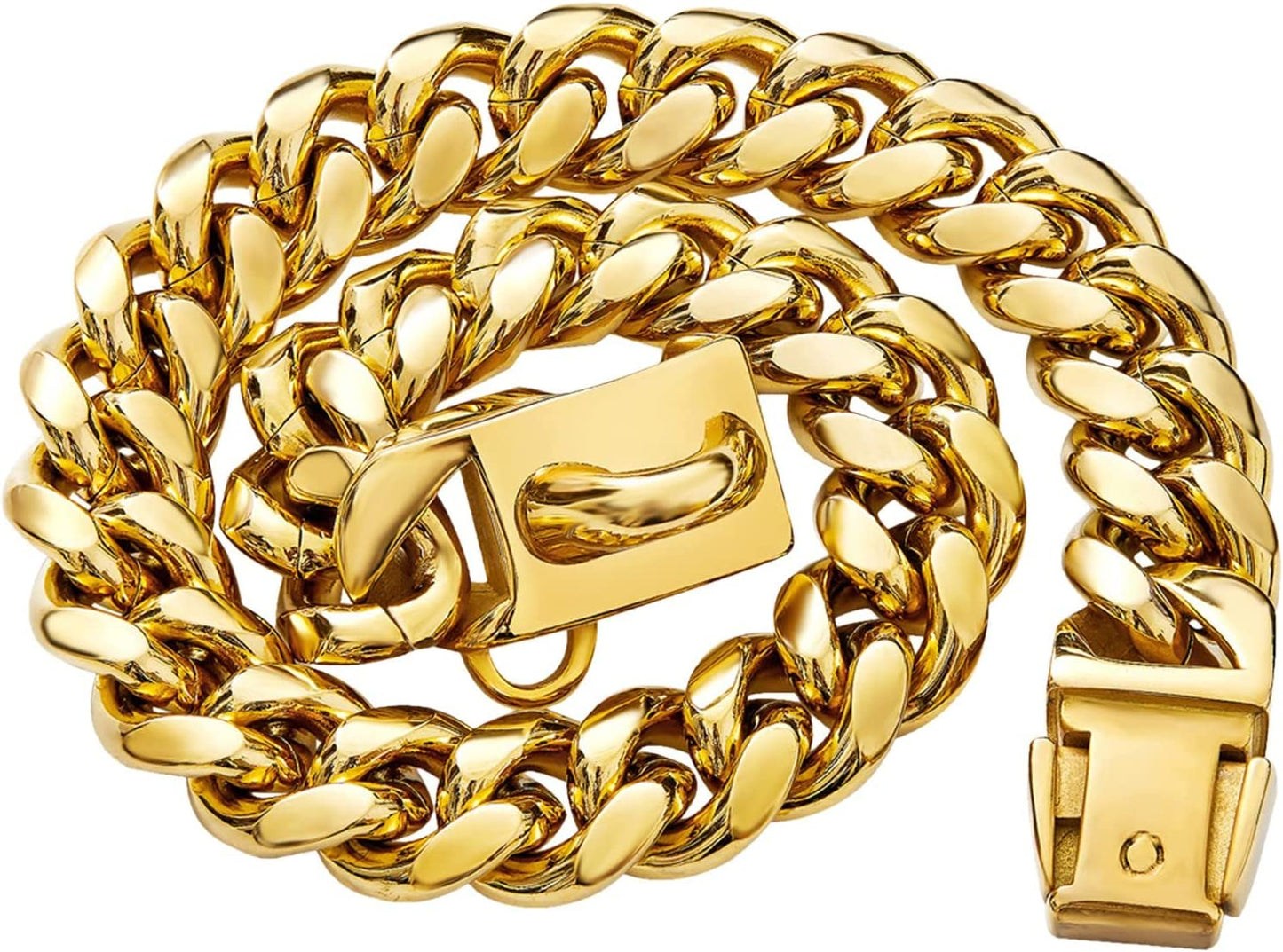 Dog Chain Collar Link Dog Collar - Chihuahua Yorkie Girl Costume Accessories Jewelry for Small Medium Large Dogs Cats Animals & Pet Supplies > Pet Supplies > Dog Supplies > Dog Apparel Panglulu