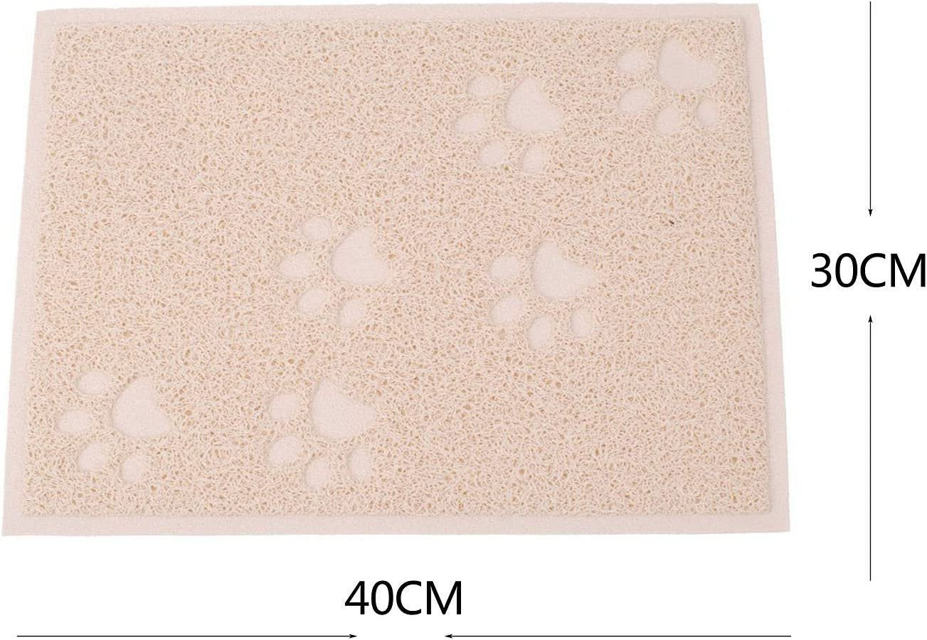 Cat Litter Mat PVC Mat for Litter Boxes, 30 X 40 Cm (Beige) Animals & Pet Supplies > Pet Supplies > Cat Supplies > Cat Litter Box Mats YSSBL