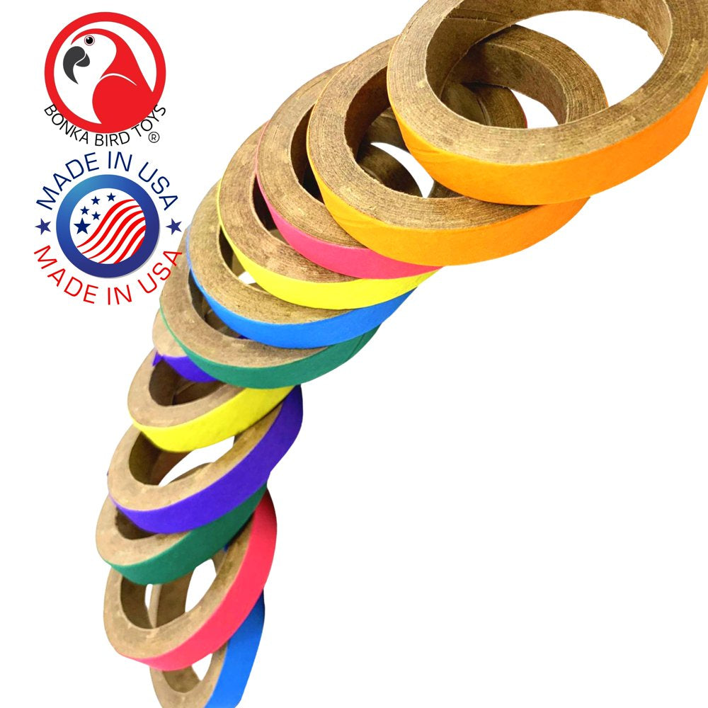 Bonka Bird Toys 2113 Pk12 Chew Bagels 2.75 Inch Foraging Chew Foot Toy Beak Feet Parrot Foraging Foot Craft Talon Conure Animals & Pet Supplies > Pet Supplies > Bird Supplies > Bird Toys Bonka Bird Toys
