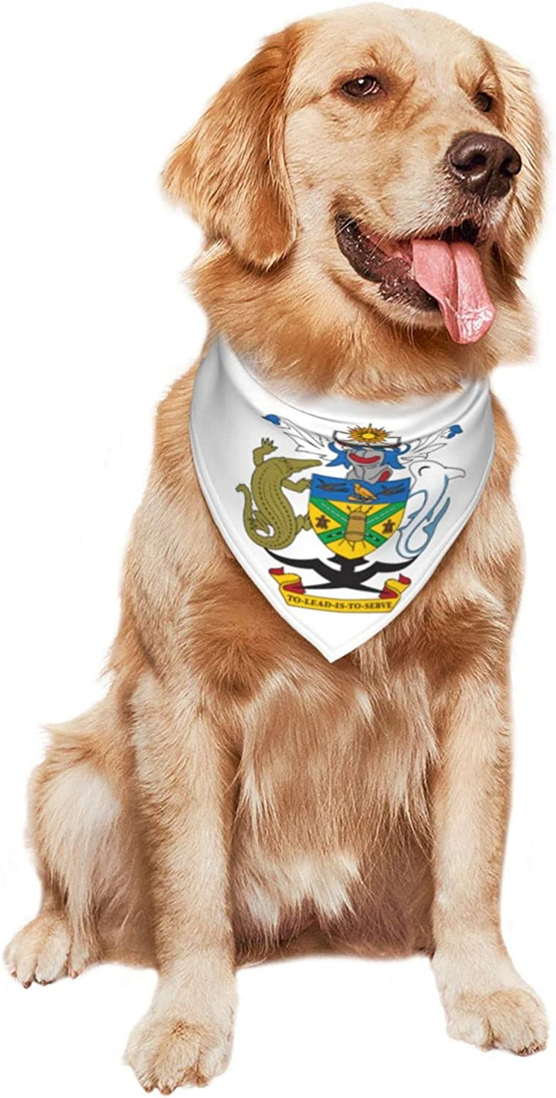 Coat of Arms of the Solomon Islands Pet Dog and Cat Decorative Triangle Scarf,Dog Bandana,Breathable and Stain Resistant. Animals & Pet Supplies > Pet Supplies > Dog Supplies > Dog Apparel ZALTAS