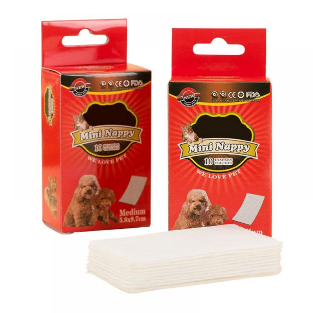 Dog Diaper Liners Pads, 20Ct | Disposable Doggie Diaper Inserts Fit Most Reusable Pet Belly Bands, Cover Wraps, and Washable Period Panties Animals & Pet Supplies > Pet Supplies > Dog Supplies > Dog Diaper Pads & Liners Eleanos