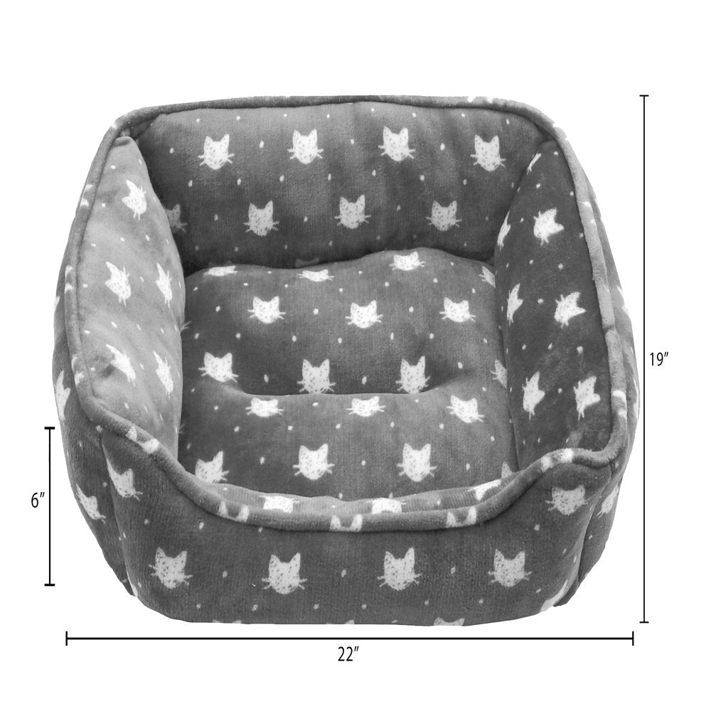 Thro by Marlo Lorenz Chloe Cat Flannel Fleece Micromink Cuddler Bed Animals & Pet Supplies > Pet Supplies > Cat Supplies > Cat Beds Thro