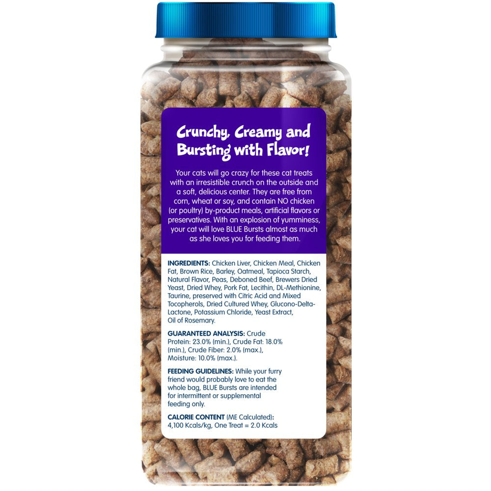 Blue Buffalo Bursts Chicken Liver & Beef Flavor Crunchy Treats for Cats, Whole Grain, 12 Oz. Tub Animals & Pet Supplies > Pet Supplies > Cat Supplies > Cat Treats Blue Buffalo