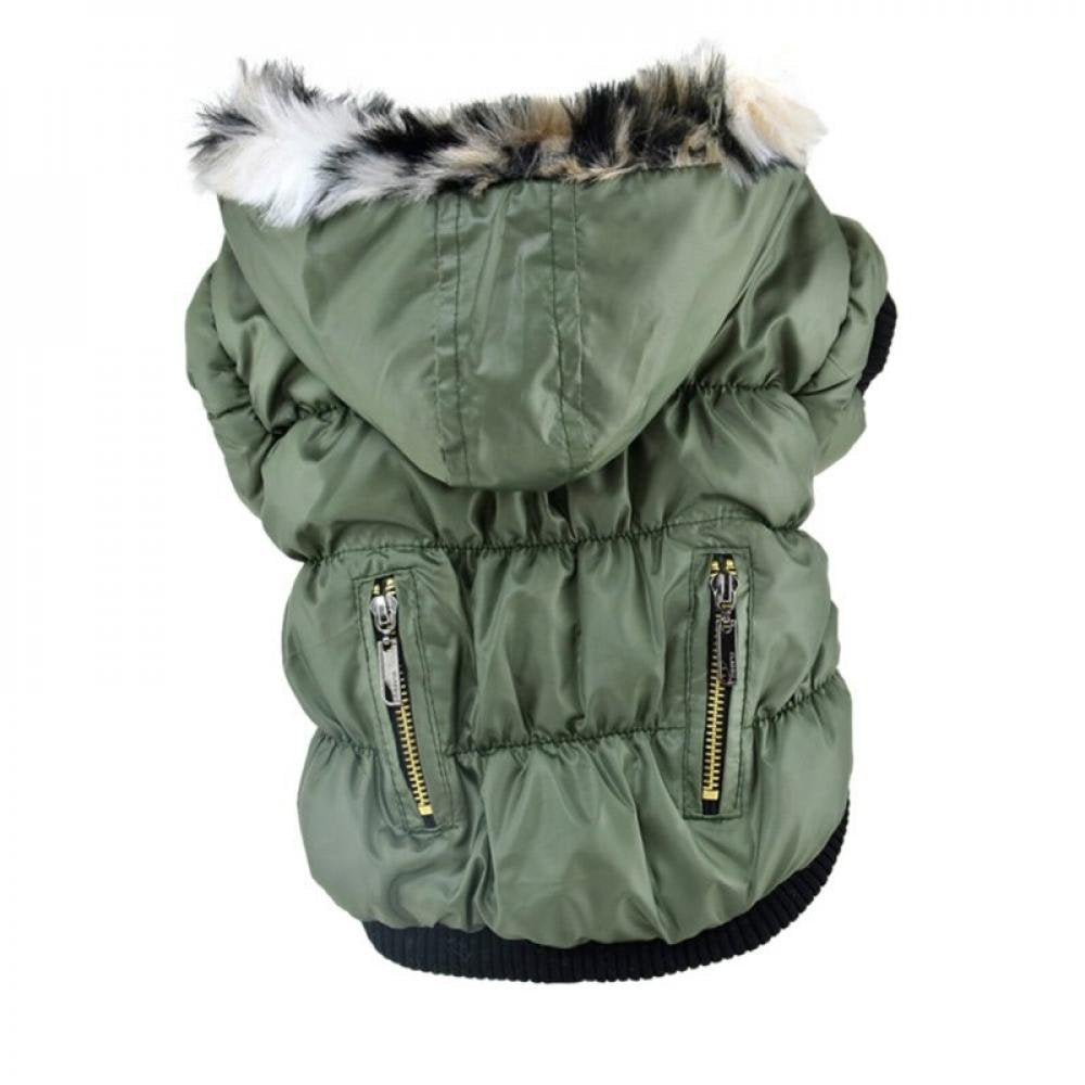 Big Sales!!Pets Doggy Puppy Warm Winter Coat Zipper Fold Hoodies Jackets Dog Costume Pet Cat Apparel Dog Clothes Animals & Pet Supplies > Pet Supplies > Cat Supplies > Cat Apparel wishlistbester XL Green