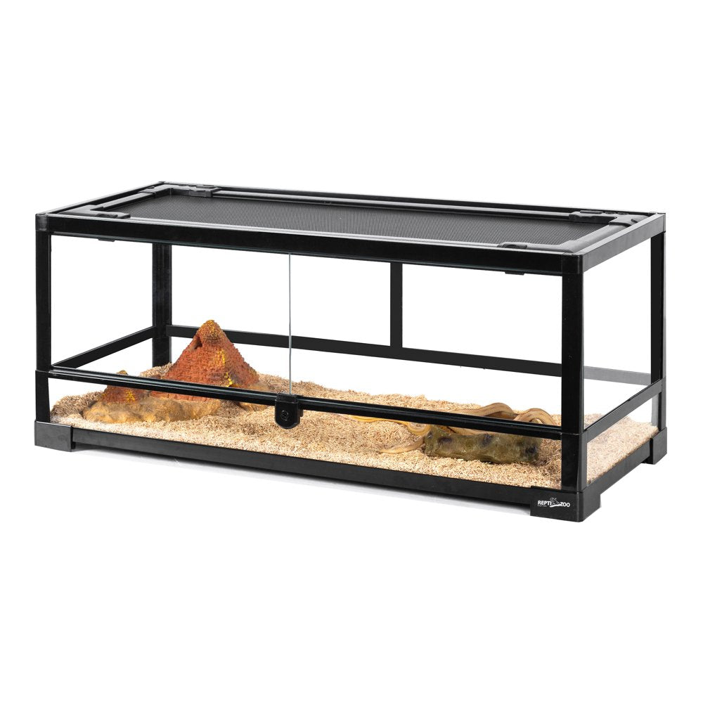 REPTI ZOO Double Hinge Glass Reptile Terrarium, 50-gal 