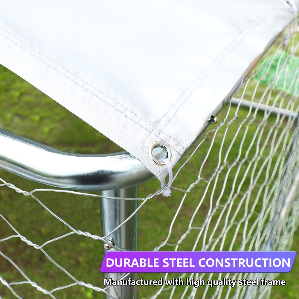 Outdoor Dog Kennel with Roof Dog Enclosures for outside Dog Runner for Yard Outdoor Pet Enclosure Kennel Fence Dog Cage in Backyard with Water-Resistant Cover Animals & Pet Supplies > Pet Supplies > Dog Supplies > Dog Kennels & Runs LVUYOYO